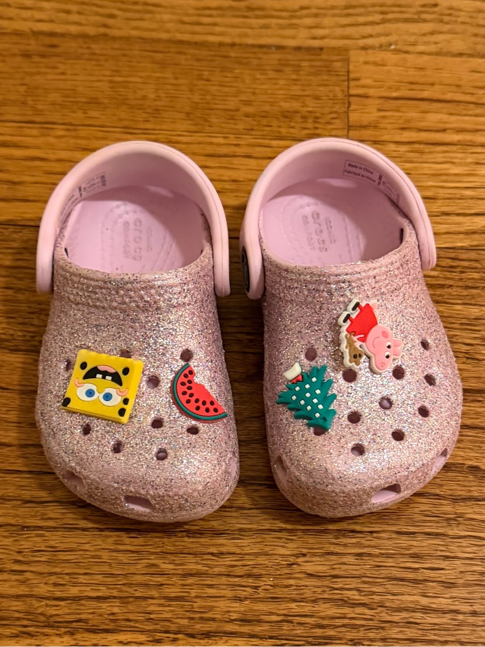 Toddler Glitter Pink Crocs